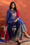Shop_Naaz By Noor_Purple Organza, Chanderi Round Embroidered Anarkali Set _at_Aza_Fashions