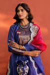 Buy_Naaz By Noor_Purple Organza, Chanderi Round Embroidered Anarkali Set _Online_at_Aza_Fashions