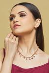 Buy_Nepra By Neha Goel_Gold Plated Evil Eye And Heel Charm Necklace _Online_at_Aza_Fashions