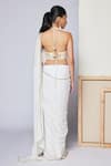 Shop_Chamee and Palak_White Saree Georgette Embellished Sequins Halter Ivy With Bralette  _at_Aza_Fashions