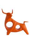 Buy_H2H_Orange Ceramic Fearless Bull Sculpture _Online_at_Aza_Fashions