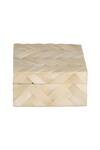 H2h_White Mdf Woven Trinket Storage Box_Online_at_Aza_Fashions