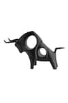 Shop_H2H_Black Ceramic Charging Bull Sculpture _at_Aza_Fashions