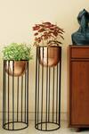 Buy H2h Brown Copper Hammered Planter Of 2 at Aza Fashions Buy_H2h_Brown Copper Hammered Planter Of 2_at_Aza_Fashions