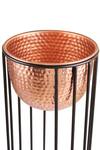 Shop H2h Brown Copper Hammered Planter Of 2 Online at Aza Fashions Shop_H2h_Brown Copper Hammered Planter Of 2_Online_at_Aza_Fashions