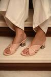 Buy_Miraki_Pink Strappy Transparent Block Heels _at_Aza_Fashions