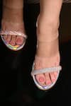 Shop_Miraki_Silver Rhinestones Holographic Block Heels _Online_at_Aza_Fashions