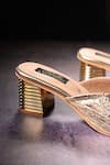 Shop Miraki Gold Textured Block Heels Online at Aza Fashions Shop_Miraki_Gold Textured Block Heels _Online_at_Aza_Fashions