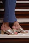 Buy_Miraki_Gold Metallic Block Heels _at_Aza_Fashions