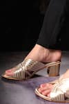 Buy_Miraki_Gold Metallic Block Heels _Online_at_Aza_Fashions