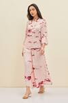 Buy_Meadow_Pink Silk Haze Tie Dye Top And Pant Set_Online_at_Aza_Fashions