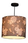Green Girgit_Multi Color Canvas Print Golden Leaves Round Hanging Shade_Online_at_Aza_Fashions