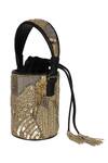 Buy_The Leather Garden_Black Embellished Bucket Bag _Online_at_Aza_Fashions