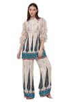 Buy_Limerick by Abirr N' Nanki_Off White Crepe Moroccan And Floral Haruki Bi Pants  _at_Aza_Fashions