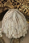 Shop_Bhavna Kumar_White Pearls Bead Tassel Potli Bag _at_Aza_Fashions