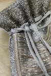 Buy_Bhavna Kumar_Silver Cutdana Faux Silk Potli Bag _Online_at_Aza_Fashions
