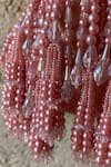 Buy_Bhavna Kumar_Pink Beads Velvet Embellished Clutch_Online_at_Aza_Fashions