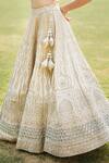 Buy_Angad Singh_White Embroidery V Neck Bridal Lehenga Set _Online_at_Aza_Fashions