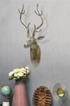 Buy_Cocovey Homes_Gold Alloy Deer Wall Head_at_Aza_Fashions