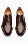 3DM LIFESTYLE_Brown Oxford Leather Shoes_Online_at_Aza_Fashions