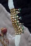Shop_Heer-House Of Jewellery_Gold Plated Kundan Hasli Necklace_at_Aza_Fashions
