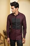 Buy_Hilo Design_Maroon Premium Giza Full Sleeves Shirt _Online_at_Aza_Fashions