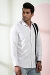 Hilo Design_White Cotton Satin Brumo Shirt _Online_at_Aza_Fashions