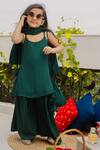 Shop_Thread & Button_Green Embellished Kurta Set _at_Aza_Fashions
