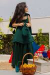 Thread & Button_Green Embellished Kurta Set _Online_at_Aza_Fashions