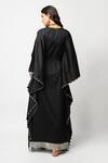 Shop Rara Avis Black Hamsa Motif Embroidered Kaftan at Aza Fashions Shop_Rara Avis_Black Hamsa Motif Embroidered Kaftan_at_Aza_Fashions