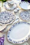 Buy_Vigneto_Blue Finest Premium Porcelain Floral Dinner Of 36 _at_Aza_Fashions