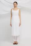 Buy_Huemn_White Silk Chanderi Round Kurta Set _Online_at_Aza_Fashions