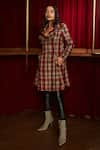 Buy_House Of Fett_Red Bristol Wool Coat _at_Aza_Fashions