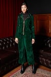 Buy_HOUSE OF FETT_Green Zion Velvet Tracksuit_at_Aza_Fashions