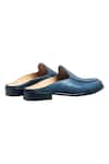 Dmodot_Blue Leather Mules _Online_at_Aza_Fashions