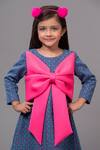 Shop_Hoity Moppet_Blue Denim, Satin Bows Detailed Dress _Online_at_Aza_Fashions