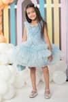 Buy Hoity Moppet Blue Tulle, Satin Crystals Head In The Clouds Ruffled Dress Online at Aza Fashions Buy_Hoity Moppet_Blue Tulle, Satin Crystals Head In The Clouds Ruffled Dress _Online_at_Aza_Fashions