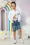 Hoity Moppet_White Cotton Embroidery Naruto Pattern Shirt _Online_at_Aza_Fashions