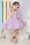 Shop_Hoity Moppet_Purple Tulle Embroidery Stars Play Date Dress _Online_at_Aza_Fashions