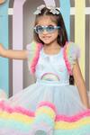 Buy Hoity Moppet Multi Color Satin, Tulle Fringe Clouds And Rainbow Embroidered Dress Online at Aza Fashions Buy_Hoity Moppet_Multi Color Satin, Tulle Fringe Clouds And Rainbow Embroidered Dress _Online_at_Aza_Fashions