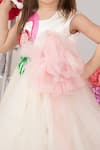 Hoity Moppet_White Satin, Tulle, Linen Ruffles, Embroidery Flamingo Dress _Online_at_Aza_Fashions