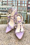 Shop_House of Prisca_Purple Vegan Leather Amsterdam Pencil Heels_at_Aza_Fashions