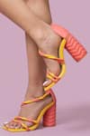 Buy_House of Prisca_Multi Color Vegan Leather Hope Twisted Block Heels_at_Aza_Fashions