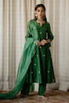 Buy House Of Pink Green Organza, Chanderi Kurta Set at Aza Fashions Buy_House Of Pink_Green Organza, Chanderi Kurta Set _at_Aza_Fashions