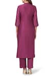 Shop House Of Pink Purple Chanderi Kurta And Pant Set at Aza Fashions Shop_House Of Pink_Purple Chanderi Kurta And Pant Set _at_Aza_Fashions