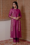 Buy House Of Pink Purple Chanderi Kurta And Pant Set Online at Aza Fashions Buy_House Of Pink_Purple Chanderi Kurta And Pant Set _Online_at_Aza_Fashions