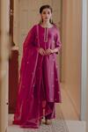 Buy House Of Pink Purple Organza, Chanderi Kurta Set at Aza Fashions Buy_House Of Pink_Purple Organza, Chanderi Kurta Set _at_Aza_Fashions