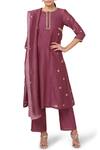 Shop House Of Pink Purple Organza, Chanderi Kurta Set Online at Aza Fashions Shop_House Of Pink_Purple Organza, Chanderi Kurta Set _Online_at_Aza_Fashions