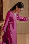 House Of Pink Purple Organza, Chanderi Kurta Set at Aza Fashions House Of Pink_Purple Organza, Chanderi Kurta Set _at_Aza_Fashions