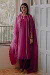 Buy House Of Pink Purple Organza, Chanderi Kurta Set Online at Aza Fashions Buy_House Of Pink_Purple Organza, Chanderi Kurta Set _Online_at_Aza_Fashions